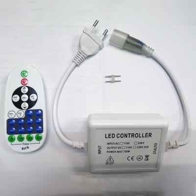 China 110V W16mm 360 Degree Plastic LED Light Strip Adjust Brightness LED Dimmer Remote Controller for sale