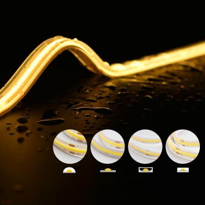 China DC12V 24V COB LED Strip Light 8mm Dimmable/Dimmable Linear Ribbon 3000K 4000K 6000K High Density Orange Flexible Cuttable/Heat Resistant/Flexible Strip Light for sale