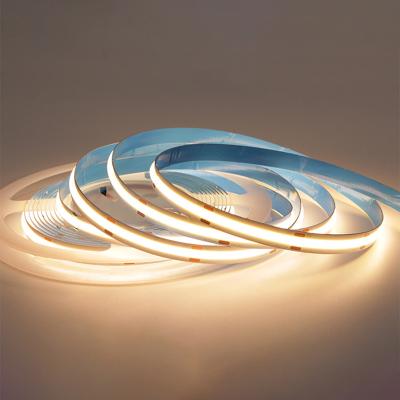 China DC12V 24V COB LED Strip Light 8mm Dimmable/Dimmable Linear Ribbon 3000K 4000K 6000K Warm White High Density Flexible Cuttable/Heat Resistant/Flexible Strip Light for sale