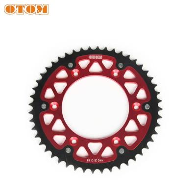 China OTOM Steel Aluminum Motorcycle Aluminum Alloy Sprocker Inner Outer Rear Chain Plate 520-48T FOR CR125/250R CRF250R/X CRF450R/X/RX for sale