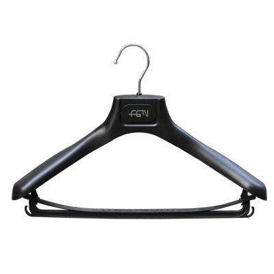 China Durable Suit Hanger Garment Suit Hanger With Custom Logo And Bar for sale