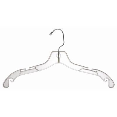 China Anti-slip crystal plastic dress hanger with swivel hook and non-slip slots for sale