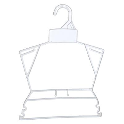 China SHOW DOWN Cheap Space Saver Plastic Swimsuit Hanger for sale