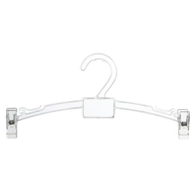 China Eco-friendly Garment Short Clearly Suggests Underwear Lingerie Hanger With Clips for sale