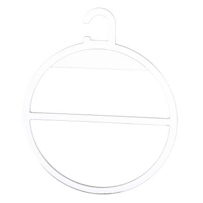 China Brand new classic/postmodern pp/ps/hips eco-friendly Chunshui economic 4.5 inch round white plastic underwear hanger for sale