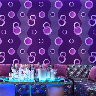 China 2022 Modern Modern Vinyl Sound Wave 3D Geometry Theme Wallpapers For KTV Room Wall Dance Covering for sale