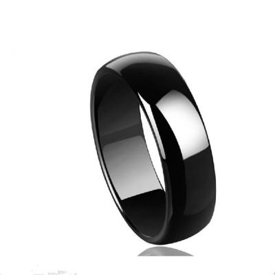 China New Fashion Anillo CLASSIC Ceramic Women Men Cool Couples Ring Deep Simple Classical Jewelry Bague Femme Bijoux Aesthetic Finger Ring for sale