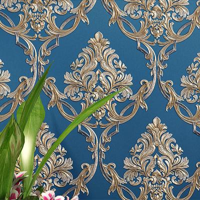 China 2022 EUROPEAN Nonwoven Damask Wallpaper For Bedroom Home Background Living Room Decor Floral Wallpaper Wholesale for sale