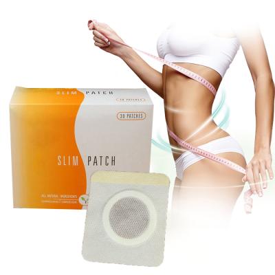 China 30pcs Magnet Body Slim Patch Navel Belly Slimming Patches Weight Loss Burning Patches For Fat Firming Stickers White Red for sale