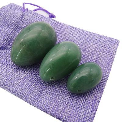 China Natural Jade Stone Yoni Eggs for Women Vagina Massage and Pelvic Muscle Training 3 Sizes Set Properties Sex Products for sale