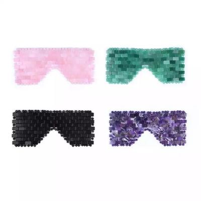 Cina 16*9cm Eco-friendly Natural Jade Facial Mask e Rose Quartz Face Eye Mask Beauty Essential Double Pack in vendita