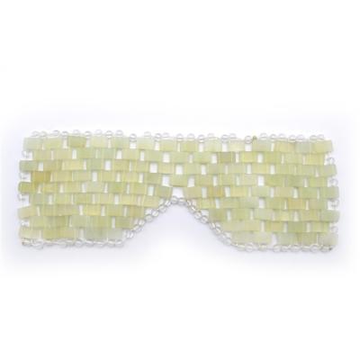 China Healthcare Top Selling Crystal Eye Mask Pure Natural Jade Eye Mask Xiuyan Jade Eye Mask Customizable Style for sale