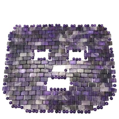 China Polished Technology Natural Beauty Jade Stone Mask for Amethyst Goddess Facial Beauty Packaging OEM for sale