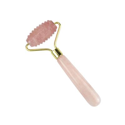 China Facial Massager Natural Rose Quartz Jade Roller 100% Crystal for Face and Eye Massage Beauty Products for sale