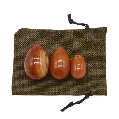 Chine Caractéristique régionale Yoni Egg Carnelian et Red Jade Egg pour l'exercice vaginal 45*30mm à vendre