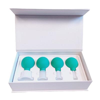 China Remove Moisture and Relieve Pain 4 Pieces Glass Cupping Set for Face Skin Back Shoulder Muscle Massage for sale