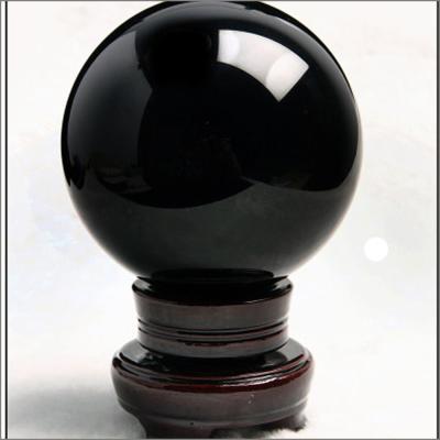 China Natural Black Obsidian Sphere Healing Stone with Ball Globe Properties Large Crystal Ball for sale