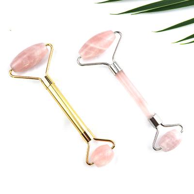 China Resin Rose Quartz Facial Massager Jade Roller Face Massage Equipment for Anti Aging and Skin Rejuvenation for sale