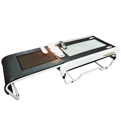 China 150 Energy Stones and 3D Smart Lifting Massage Bed for Full Body on Foldable V3 Tourmaline Jade Warm Physiotherapy Bed for sale