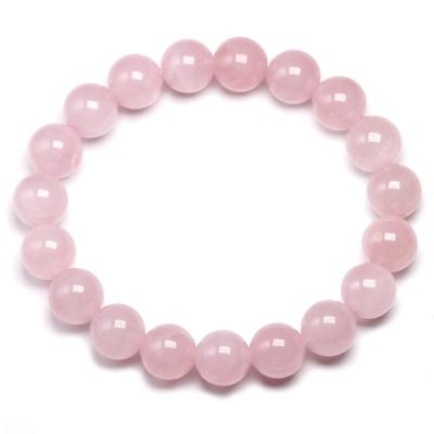 China Feng Shui Rose Quartz Bracelet for Women Handmade Natural Stone Chakra Jewelry Gift for sale