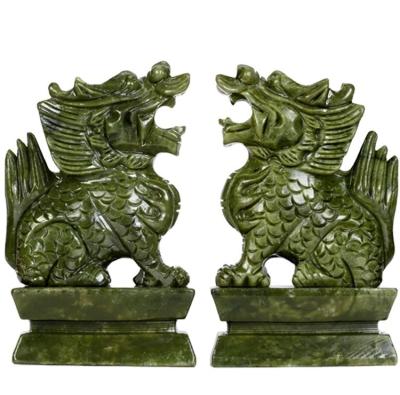 China Natuurlijke jadeit Kirin-snijwerk is een perfecte aanvulling op je Aziatisch geïnspireerde collectie. Te koop