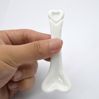 China Ceramic Gua Sha Scrapping Version Massage Tools Body Massager for Health Massage in White Frosting for sale