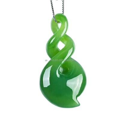 China Crystal Stones Green HETIAN Nephrite Carved Necklace Lover's Jade Jewelry PORTABLE Design 100% Natural Charm Pendant for MEN for sale