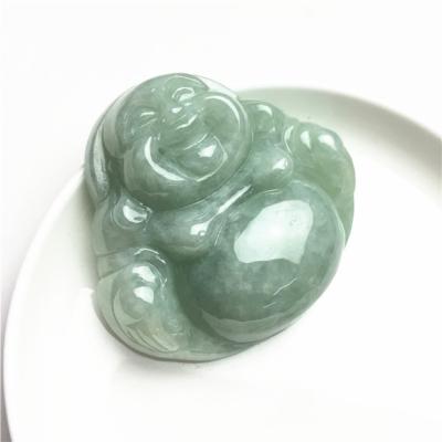 China Dekoration Jade Buddha Schnitzende Anhänger für Halskette Lachender Buddha Online zu verkaufen