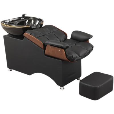 China Musical Function Half Lying Beauty Massage Bed Hairdressing And Hair Washing Bed Health Care Massage Seat For Salon for sale