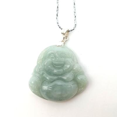 China Características regionales Jadeite Jade Pendant Estatua de Buda Collar con estilo tradicional chino en venta