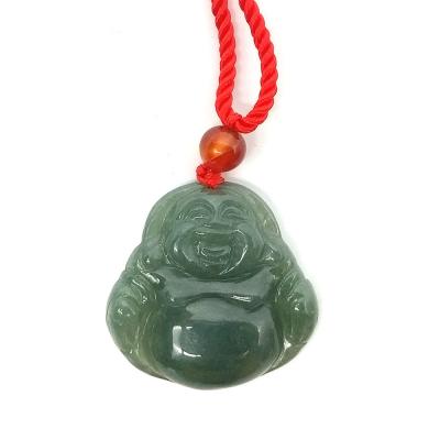 China Características regionais Jadeite polida Jade Buda Pendente Colar com Certificado à venda