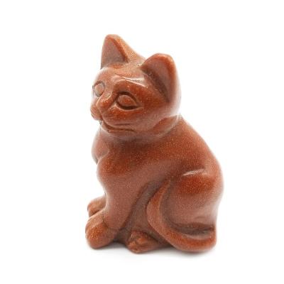 China Figura de gato de ágata tallada a mano en estilo Feng Shui para curación y decoración de animales en venta