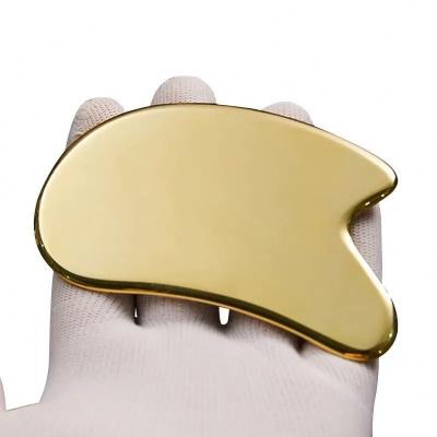 China Certificate Yes Customized Logo Availabled Copper Facial Gua sha Board Tools Brass Scraping Massage Gua sha Tool Face Massage Tools for sale