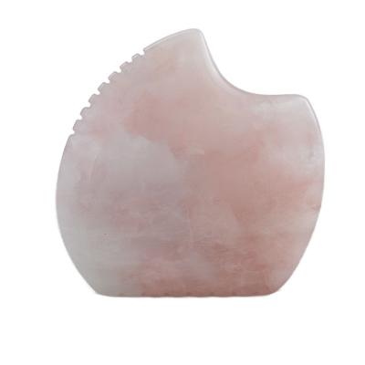 China Custom Logo Shell Shape Rose Quartz Gua Sha Massage Tool for Muscle Massage and Self Skin Care Spa Beauty Equipment for sale