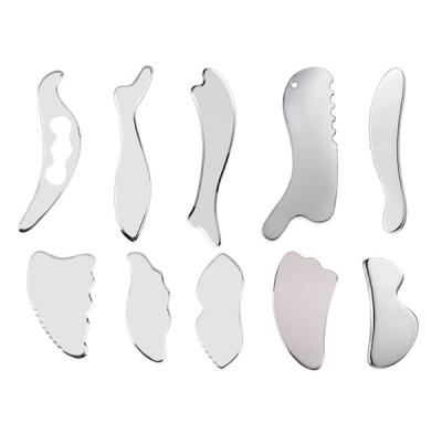 China Body and Facial Massager Fashion Stainless Steel Gua Sha Scalp Massage Board for Skin Revitalization for sale