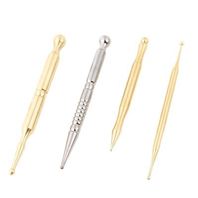 China 2024 Guasha Metal Point Massage Stick For Body Massage Acupressure Press Massager Copper Acupoint GuaSha Guasha Pen for sale