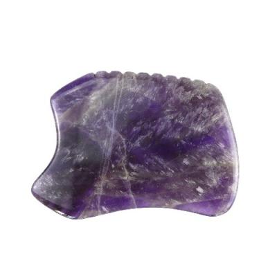 China Best Seller Amethyst Crystal Gua Sha Scraping Board Must-Have for Skin Care Beauty Salon Tool for sale