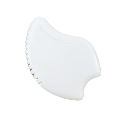 China Massage Equipment Best Seller Custom White Jade Facial Massage Guasha Tools For Face Jade Stone Massage Gua Sha Board for sale