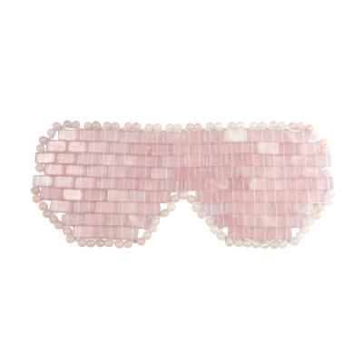 China Eyes Care Natural Rose Quartz Eye Mask Face Jade Mask Healing Crystal Stone Anti-Aging Facial Skin Care Facial Massage Tools for sale