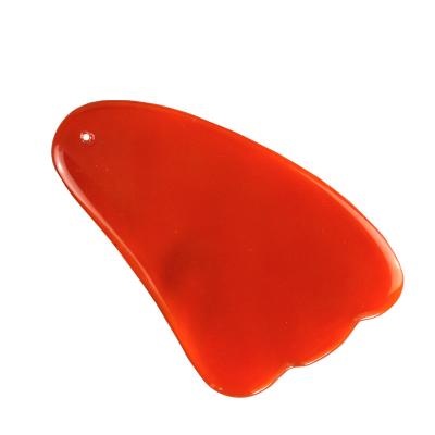 China 2024 Cuadro de Gua Sha de Carnelia Roja El cuidado de la salud esencial Agate Guasha Piedra para masaje facial y cuidado facial en venta