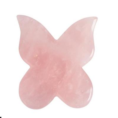 China Facial Massager Butterfly Shape Jade Guasha Massage Plate Natural Stone Gua Sha Scraper for Neck Body Acupuncture Spa for sale