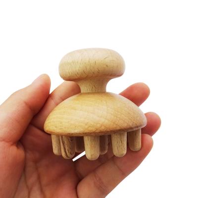 China Musical Function Wooden Mushroom Gua Sha Therapy Massage Tool for Hand-Held and Full Body Lymphatic Drainage for sale