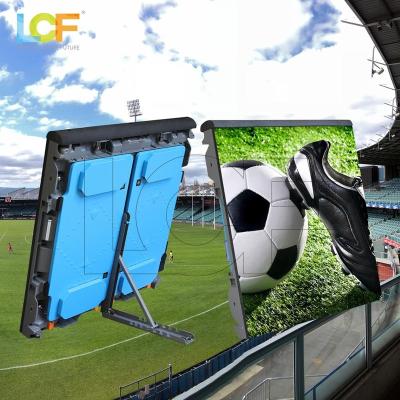 China New invention outdoor stadium score board&fence perimeter court advertising display with high refreshrate adjusted all live cameras for sale