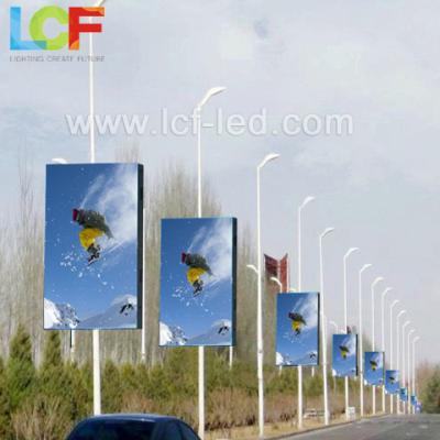 China Outdoor Roadside Led Street Lamp Display P8 Outdoor Advertising Board for sale