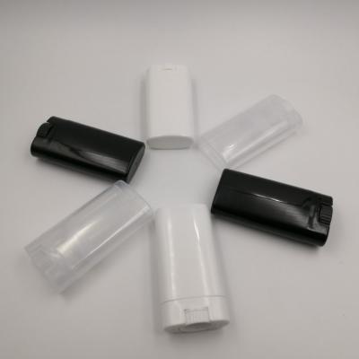 China Cosmetic Portable Empty Oval Lipstick Tubes PP Plastic Deodorant Containers for sale