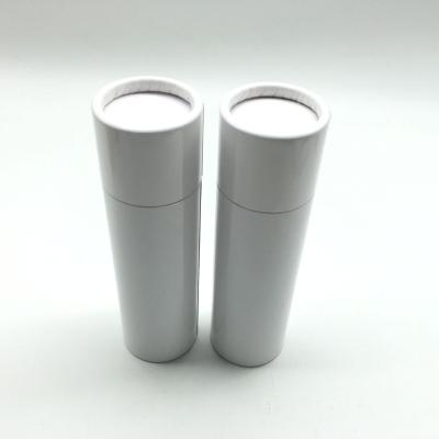 China Recycled Materials White Cosmetic Round Recycled Cardboard Paper Perfume Gift Box Tube For Cosmetic Bottle With Sprayer for sale