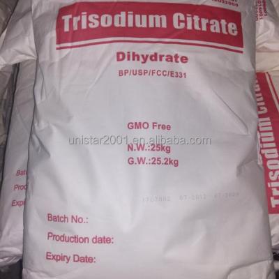 China Trisodium citrate dihydrate c6h5na3o7.2h2o food grade UNIS-C-002 for sale