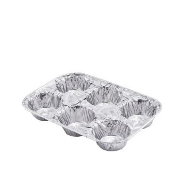 China Disposable China Made Low Price Disposable Aluminum Foil 6 Cup Muffin Pan for sale