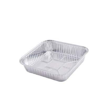 China Food Grade Eco - Friendly SUE 222 Square Aluminum Foil Container For Cooking Use Microwave Bake Trays 222*222*46mm for sale