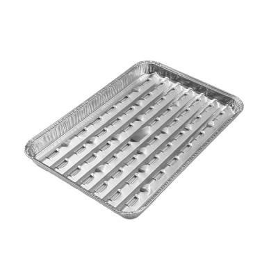 China Eco-friendly Disposable Household Aluminum Foil Container BBQ Grill Foil Pans Tray for sale